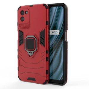 For OPPO Realme V11 5G Shockproof PC + TPU Protective Case with Magnetic Ring Holder(Red) (OEM)