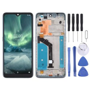 TFT LCD Screen for Nokia 6.2 TA-1198 TA-1200 TA-1187 TA-1201 Digitizer Full Assembly with Frame (Silver) (OEM)