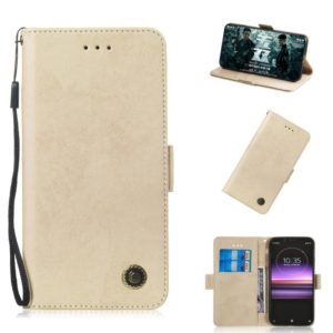 Multifunctional Horizontal Flip Retro Leather Case with Card Slot & Holder for Sony Xperia 10 Plus(Gold) (OEM)