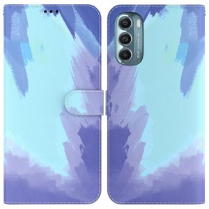 For Motorola Moto G Stylus 5G 2022 Watercolor Pattern Leather Phone Case(Winter Snow) (OEM)