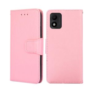 For TCL 303 Crystal Texture Leather Phone Case(Pink) (OEM)