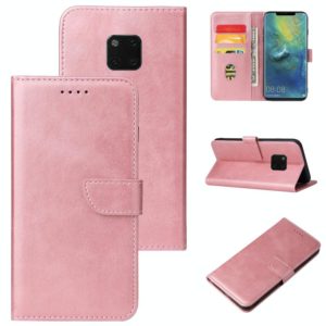For Huawei Mate 20 Pro Calf Texture Buckle Horizontal Flip Leather Case with Holder & Card Slots & Wallet(Rose Gold) (OEM)