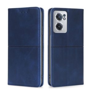 For OnePlus Nord CE 2 5G Cow Texture Magnetic Horizontal Flip Leather Phone Case(Blue) (OEM)