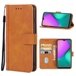 Leather Phone Case For Infinix Smart 5 (India)(Brown) (OEM)