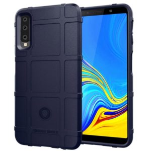 Shockproof Protector Cover Full Coverage Silicone Case for Galaxy A7 2018 (Dark Blue) (OEM)