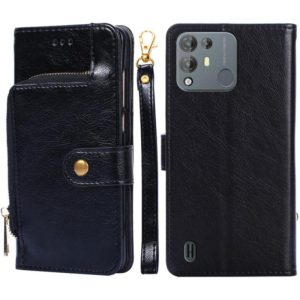 For Blackview A55 Pro Zipper Bag Leather Phone Case(Black) (OEM)