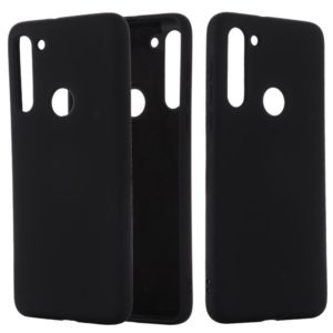For Motorola Moto G8 Shockproof Solid Color Liquid Silicone Full Coverage Protective Case(Black) (OEM)