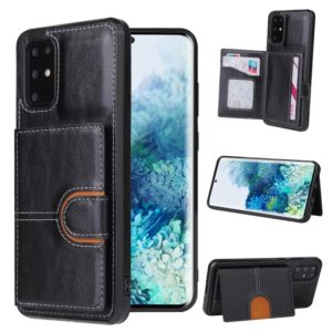 For Huawei P40 PU + TPU + PC Shockproof Back Cover Case with Card Slot & Holder(Black) (OEM)