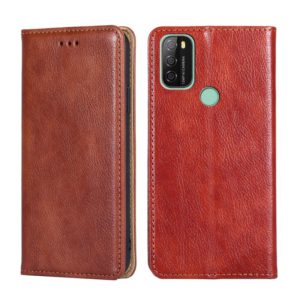 For Blackview A70 Gloss Oil Solid Color Magnetic Leather Phone Case(Brown) (OEM)