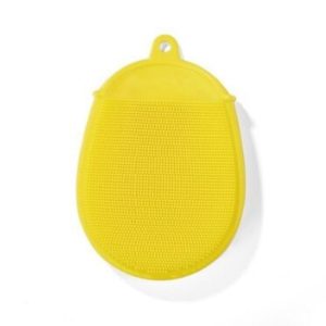 Baby Shower Shampoo Silicone Massage Brush(Yellow) (OEM)