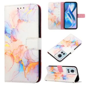 For OnePlus Ace Marble Pattern Flip Leather Phone Case(Galaxy Marble White LS004) (OEM)
