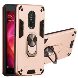 For Xiaomi Redmi Note 4 / Note 4X / Redmi 4(India) 2 in 1 Armour Series PC + TPU Protective Case with Ring Holder(Rose Gold) (OEM)