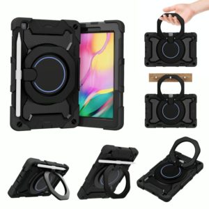 For Samsung Galaxy Tab A 8.0 2019 SM-T290 Armor Contrast Color Silicone + PC Tablet Case(Black) (OEM)