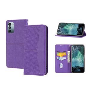 For Nokia G21 / G11 Woven Texture Stitching Magnetic PU Leather Phone Case(Purple) (OEM)