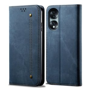 For Honor 70 Denim Texture Flip Leather Phone Case(Blue) (OEM)