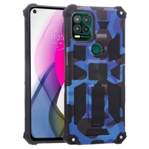 For Motorola Moto G Stylus 5G Camouflage Armor Shockproof TPU + PC Magnetic Protective Case with Holder(Dark Blue) (OEM)