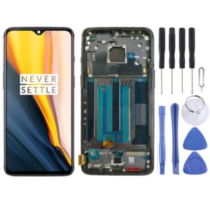 For OnePlus 7 Digitizer Full Assembly with Frame OEM LCD Screen(Grey) (OEM)