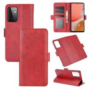 For Samsung Galaxy A72 5G / 4G Dual-side Magnetic Buckle Horizontal Flip Leather Case with Holder & Card Slots & Wallet(Red) (OEM)