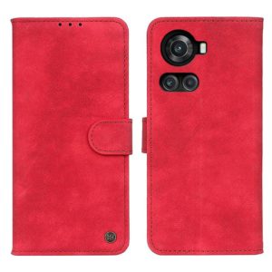 For OnePlus Ace / 10R Antelope Texture Magnetic Buckle Leather Phone Case(Red) (OEM)