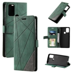 For Motorola Moto G Stylus 2021 Skin Feel Splicing Horizontal Flip Leather Phone Case(Green) (OEM)