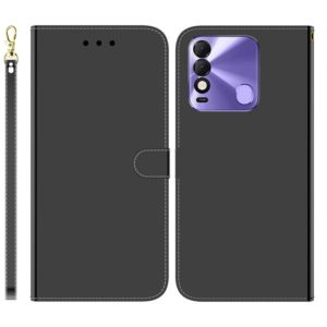 For Tecno Spark 8 / 8T Imitated Mirror Surface Horizontal Flip Leather Phone Case(Black) (OEM)