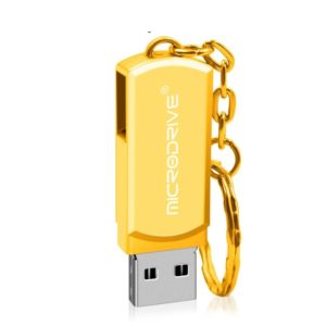 MicroDrive 64GB USB 2.0 Creative Personality Metal U Disk with Keychain (Gold) (MicroDrive) (OEM)