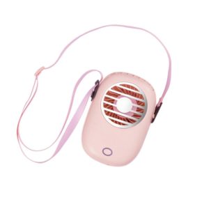 WX616 Mini Hanging Neck Fan USB Student Office Handheld Fan(Pink) (OEM)
