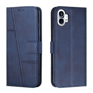 For Noting Phone 1 Stitching Calf Texture Buckle Leather Phone Case(Blue) (OEM)