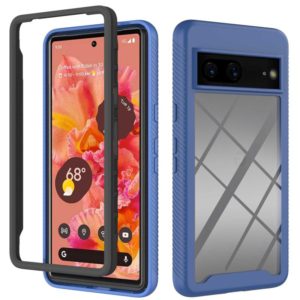 For Google Pixel 7 5G Starry Sky Solid Color Series PC + TPU Phone Case(Blue) (OEM)