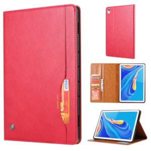 Knead Skin Texture Horizontal Flip Leather Case for Huawei MediaPad M6 8.4 2019, with Photo Frame & Holder & Card Slots & Wallet(Red) (OEM)