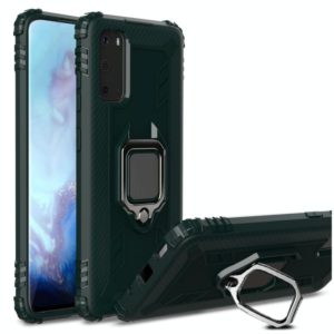 For Vivo iQOO 3 5G Carbon Fiber Protective Case with 360 Degree Rotating Ring Holder(Green) (OEM)