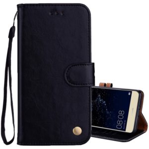 For Huawei P10 Lite Business Style Oil Wax Texture Horizontal Flip Leather Case with Holder & Card Slots & Wallet (Black) (OEM)