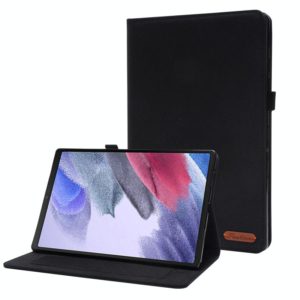 For Samsung Galaxy Tab A8 10.5 2021 Horizontal Flip Fabric PU Leather Tablet Case with Card Slots & Holder(Black) (OEM)