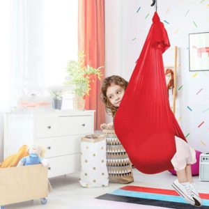 Kids Elastic Hammock Indoor Outdoor Swing, Size: 1.5x2.8m (Red) (OEM)