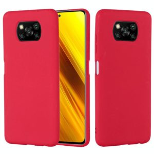 For Xiaomi Poco X3 NFC Pure Color Liquid Silicone Shockproof Full Coverage Case(Red) (OEM)