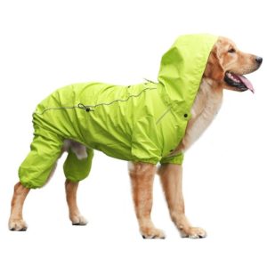 Medium & Large Dog Raincoats Pet Four-Legged Cloak Raincoat, Size: XL(Fluorescent Green) (OEM)