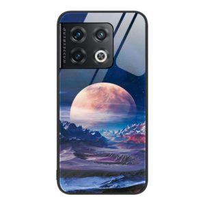 For OnePlus 10 Pro Colorful Painted Glass Phone Case(Moon Hill) (OEM)