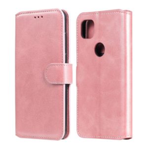 For Google Pixel 4a Classic Calf Texture PU + TPU Horizontal Flip Leather Case, with Holder & Card Slots & Wallet(Rose Gold) (OEM)