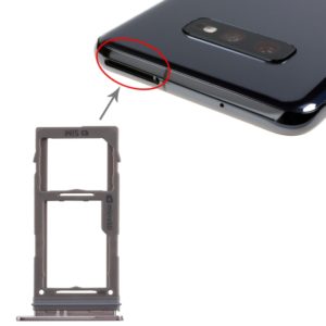 For Samsung Galaxy S10+ / S10 / S10e SIM Card Tray + Micro SD Card Tray (Black) (OEM)