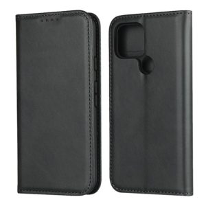 For Google Pixel 5 Calf Texture Magnetic Horizontal Flip Leather Case with Holder & Card Slots & Wallet(Black) (OEM)