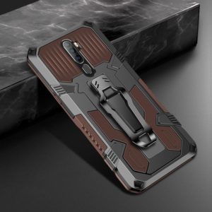 For Xiaomi Redmi 9 Armor Warrior Shockproof PC + TPU Protective Case(Coffee) (OEM)