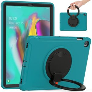 For Samsung Galaxy Tab S5e 10.5 inch T720 2019 Shockproof TPU + PC Protective Case with 360 Degree Rotation Foldable Handle Grip Holder & Pen Slot(Blue) (OEM)
