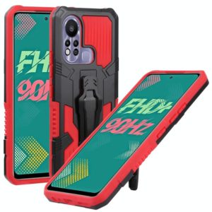 For Infinix Hot 11s Armor Warrior Shockproof PC + TPU Phone Case(Red) (OEM)