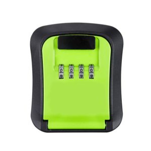 Wall-Mounted Key Code Box Construction Site Home Decoration Four-Digit Code Lock Key Box(Green) (OEM)