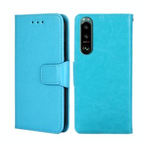 For Sony Xperia 5 III Crystal Texture Leather Phone Case(Light Blue) (OEM)