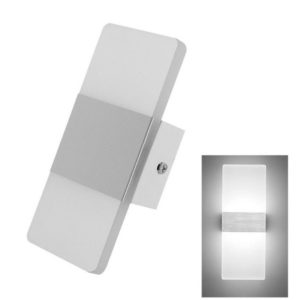 Right Angle White LED Bedroom Bedside Wall Aisle Balcony Wall Lamp, Size:14×6cm(White Light) (OEM)