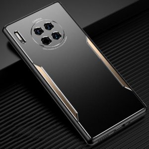 For Huawei Mate 30 Blade Series TPU Frame + Titanium Alloy Sand Blasting Technology Backplane + Color Aluminum Alloy Decorative Edge Mobile Phone Protective Shell(Black + Gold) (OEM)
