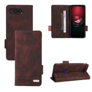 For Asus ROG Phone 5 Magnetic Clasp Leather Phone Case(Brown) (OEM)