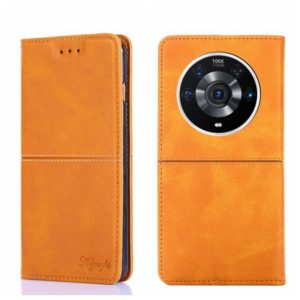 For Honor Magic3 Pro Cow Texture Magnetic Horizontal Flip Leather Phone Case(Light Brown) (OEM)