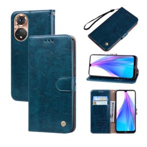 For Huawei nova 9 Oil Wax Texture Leather Phone Case(Blue) (OEM)